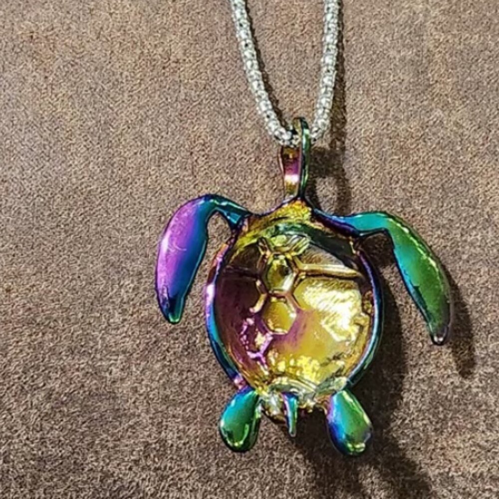 Multi Colored Turtle Necklace - image 2